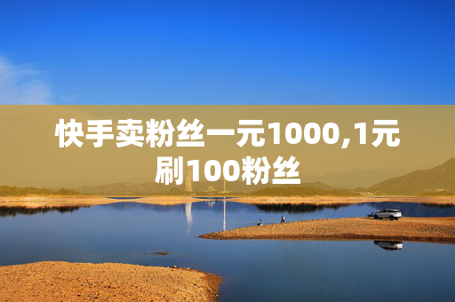 快手卖粉丝一元1000,1元刷100粉丝