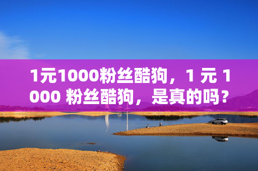 1元1000粉丝酷狗，1 元 1000 粉丝酷狗，是真的吗？