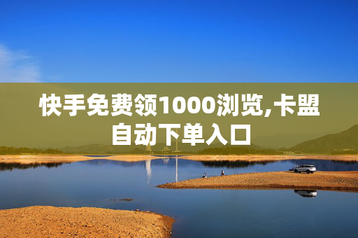 快手免费领1000浏览,卡盟自动下单入口