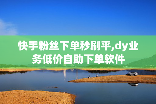 快手粉丝下单秒刷平,dy业务低价自助下单软件