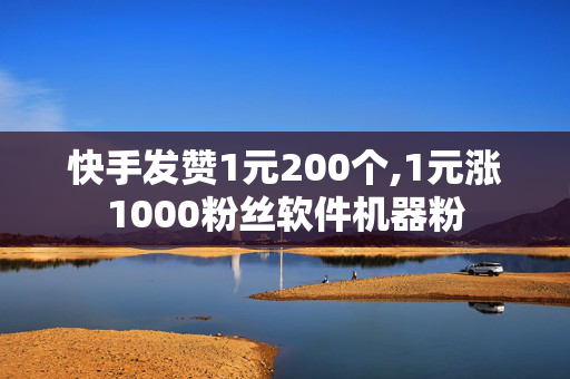 快手发赞1元200个,1元涨1000粉丝软件机器粉