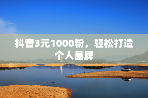 抖音3元1000粉，轻松打造个人品牌