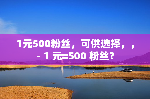 1元500粉丝，可供选择，，- 1 元=500 粉丝？