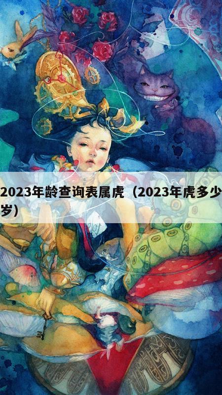 2023年龄查询表属虎（2023年虎多少岁）