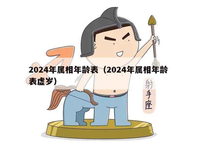2024年属相年龄表（2024年属相年龄表虚岁）