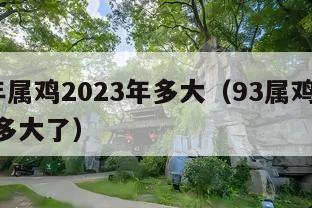 93年属鸡2023年多大（93属鸡2023年多大了）